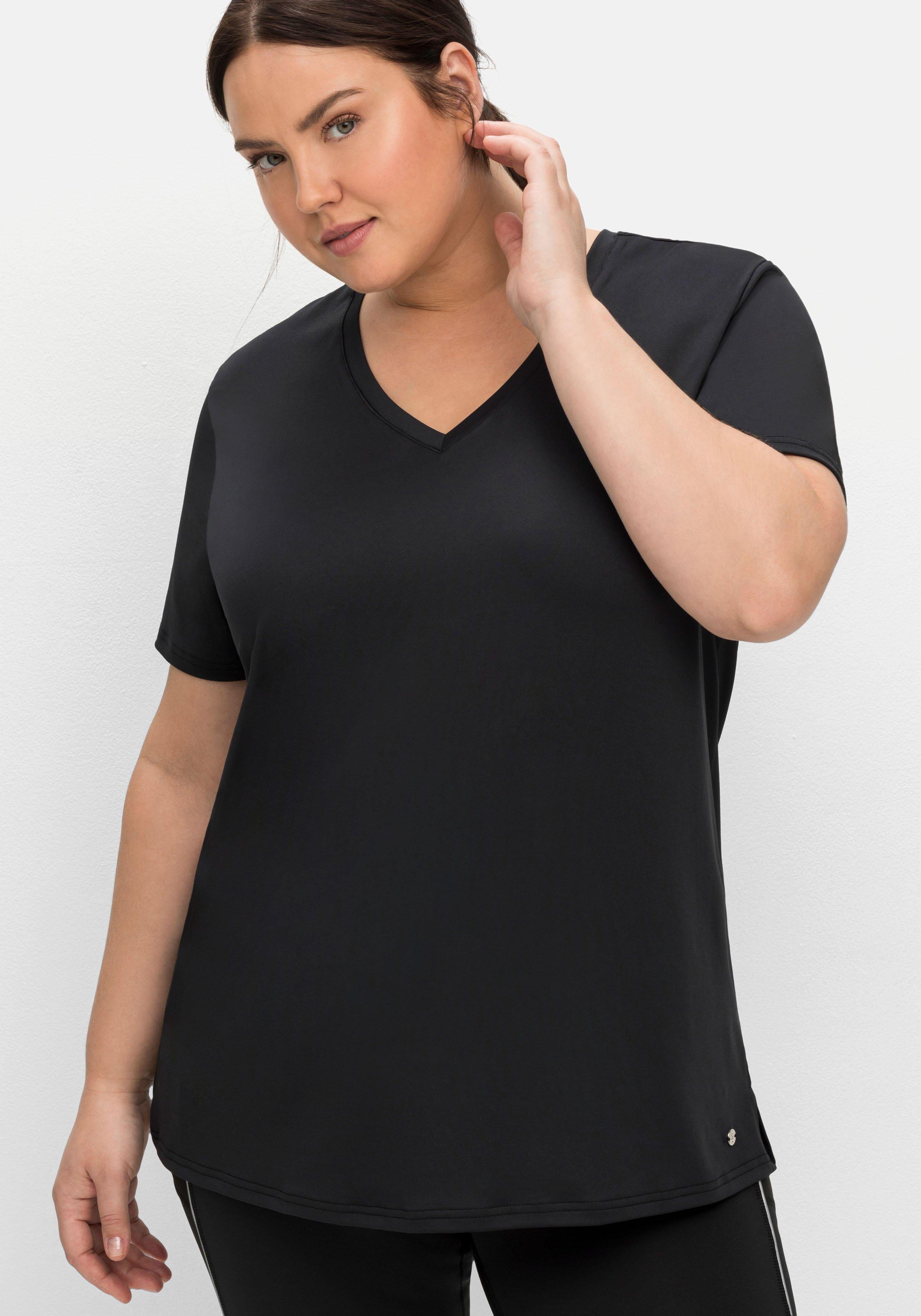 Funktionsshirt mit V-Ausschnitt