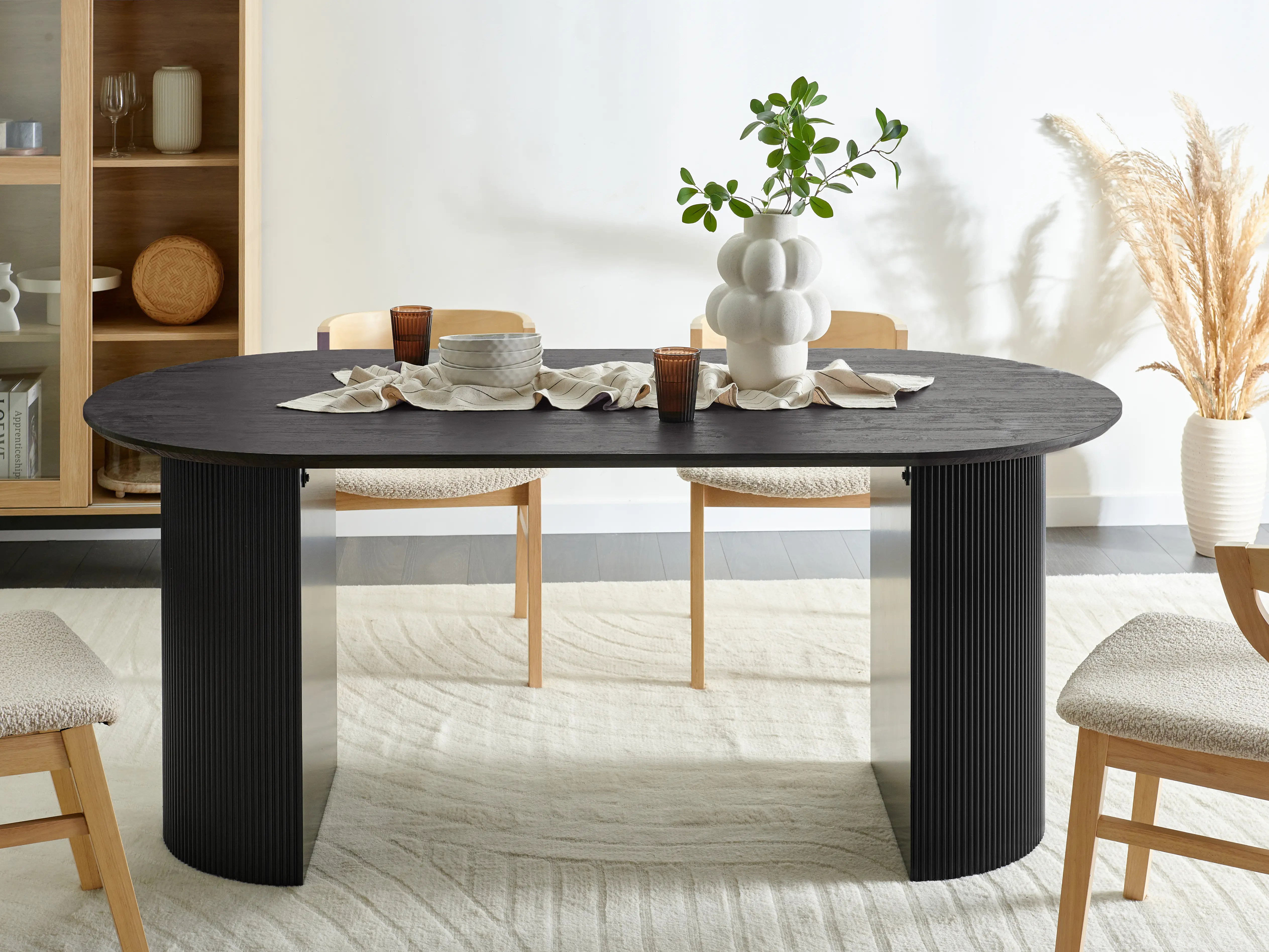 Eettafel SAVORY Zwart 90 cm 180 cm