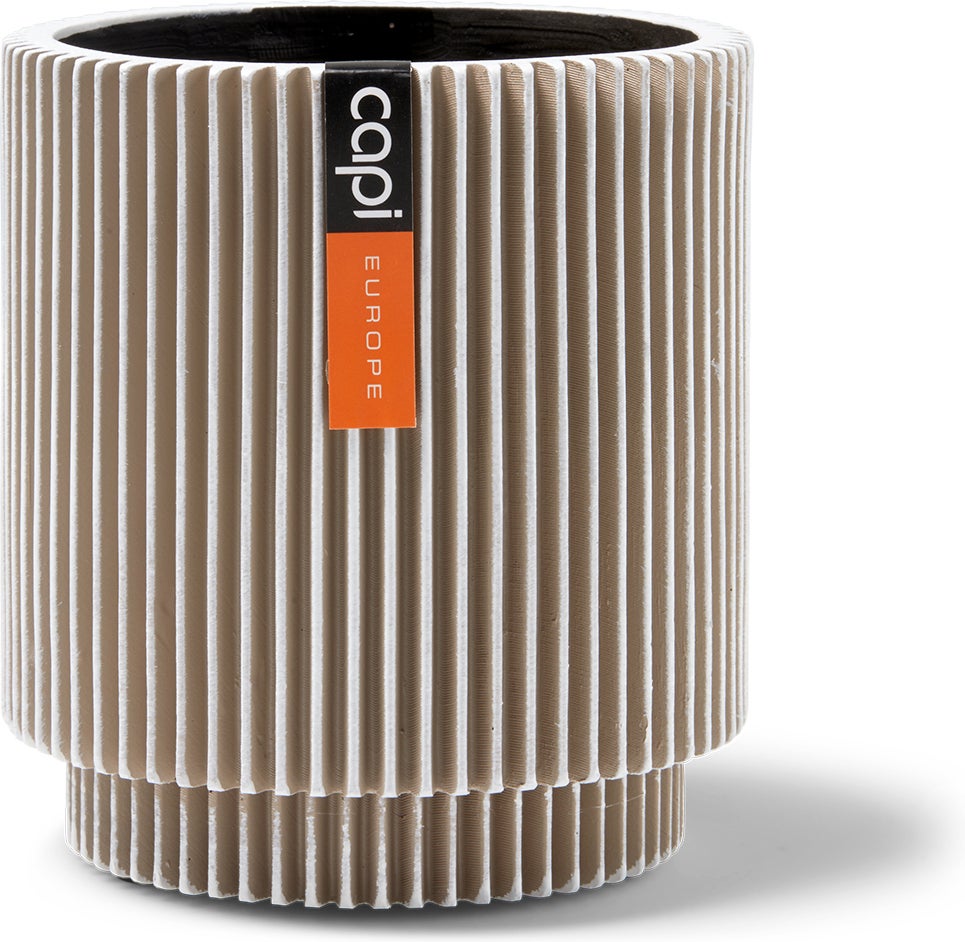Capi Europe bloempot Groove crème D 23 H 25 cm