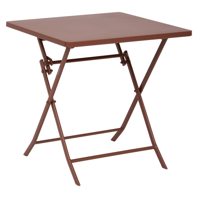Ensemble table de jardin pliante carrée + 2 chaises GREENSBORO Acajou