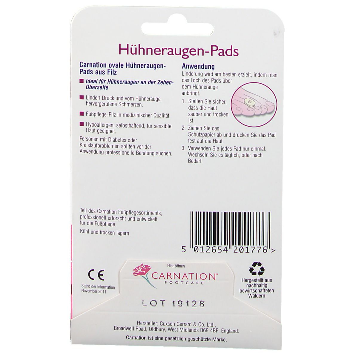 CARNATION® Hühneraugen-Pads