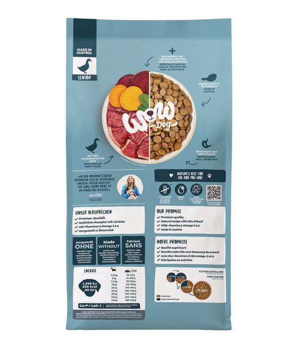 WOW® Trockenfutter für Hunde Mini Senior,