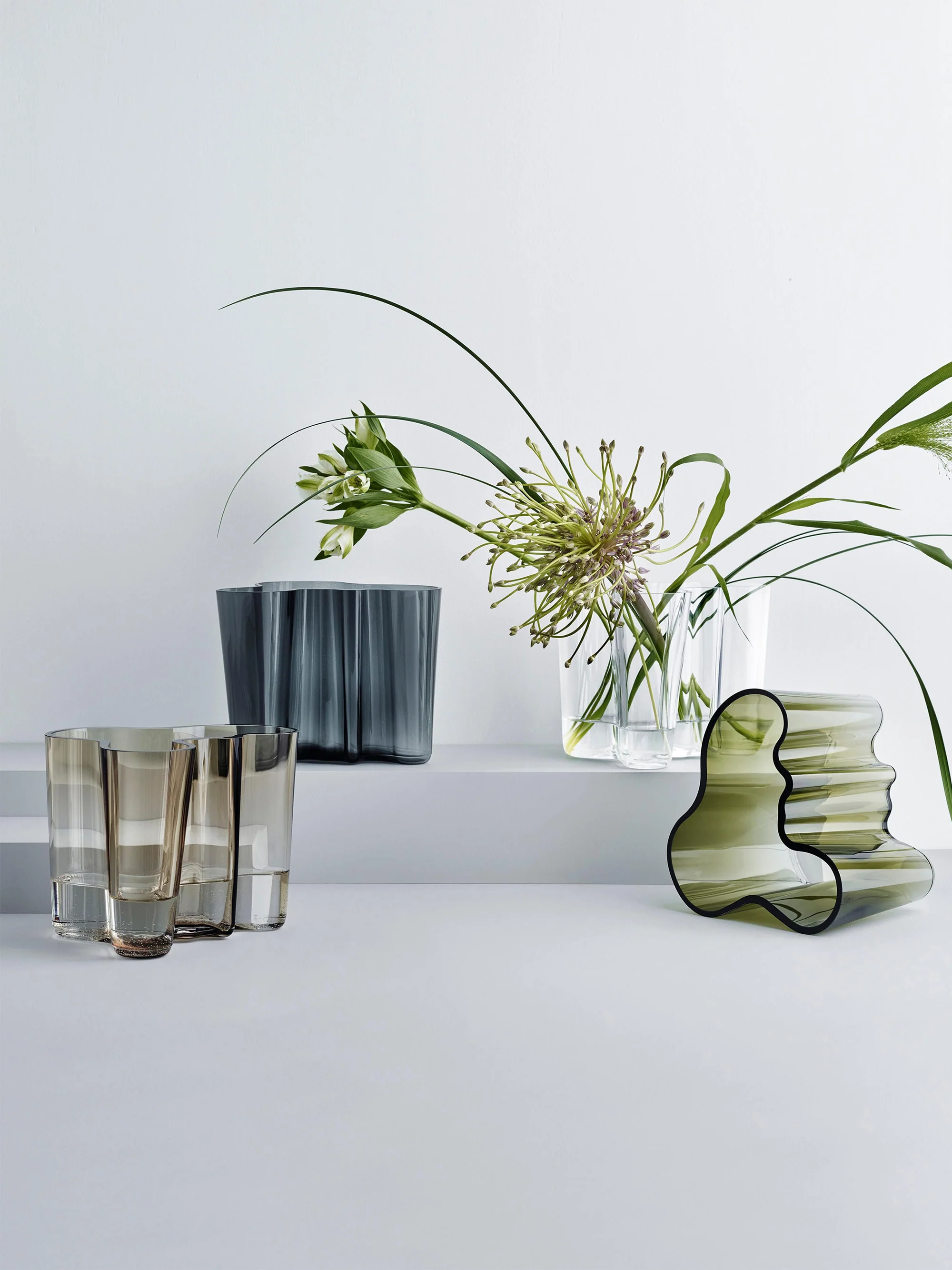 Mondgeblazen vaas Alvar Aalto, H 16 cm