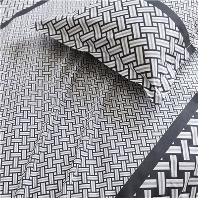 Linge de lit percale motifs géométriques