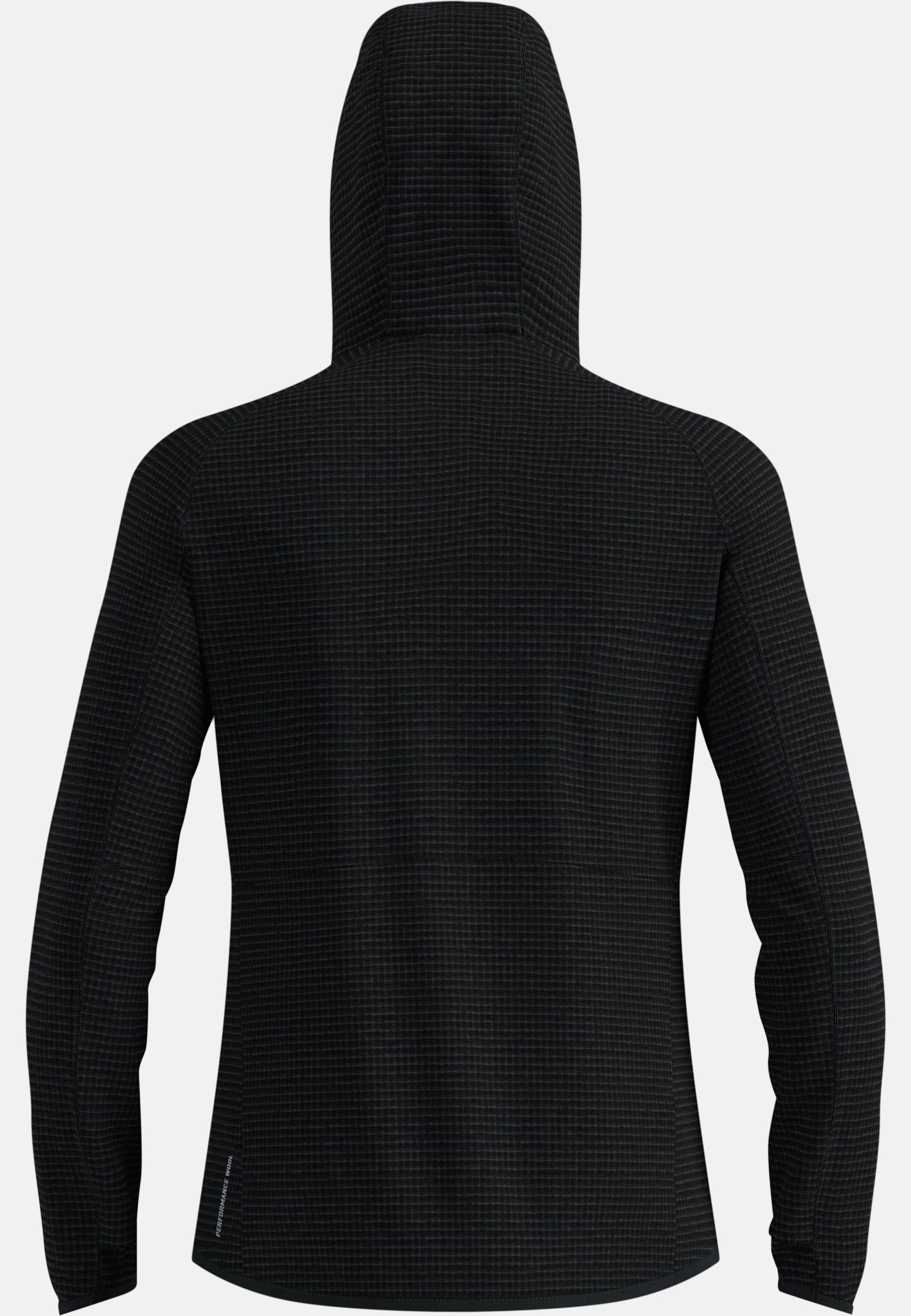 Ascent Mid Layer mit Kapuze und Reissverschluss in black