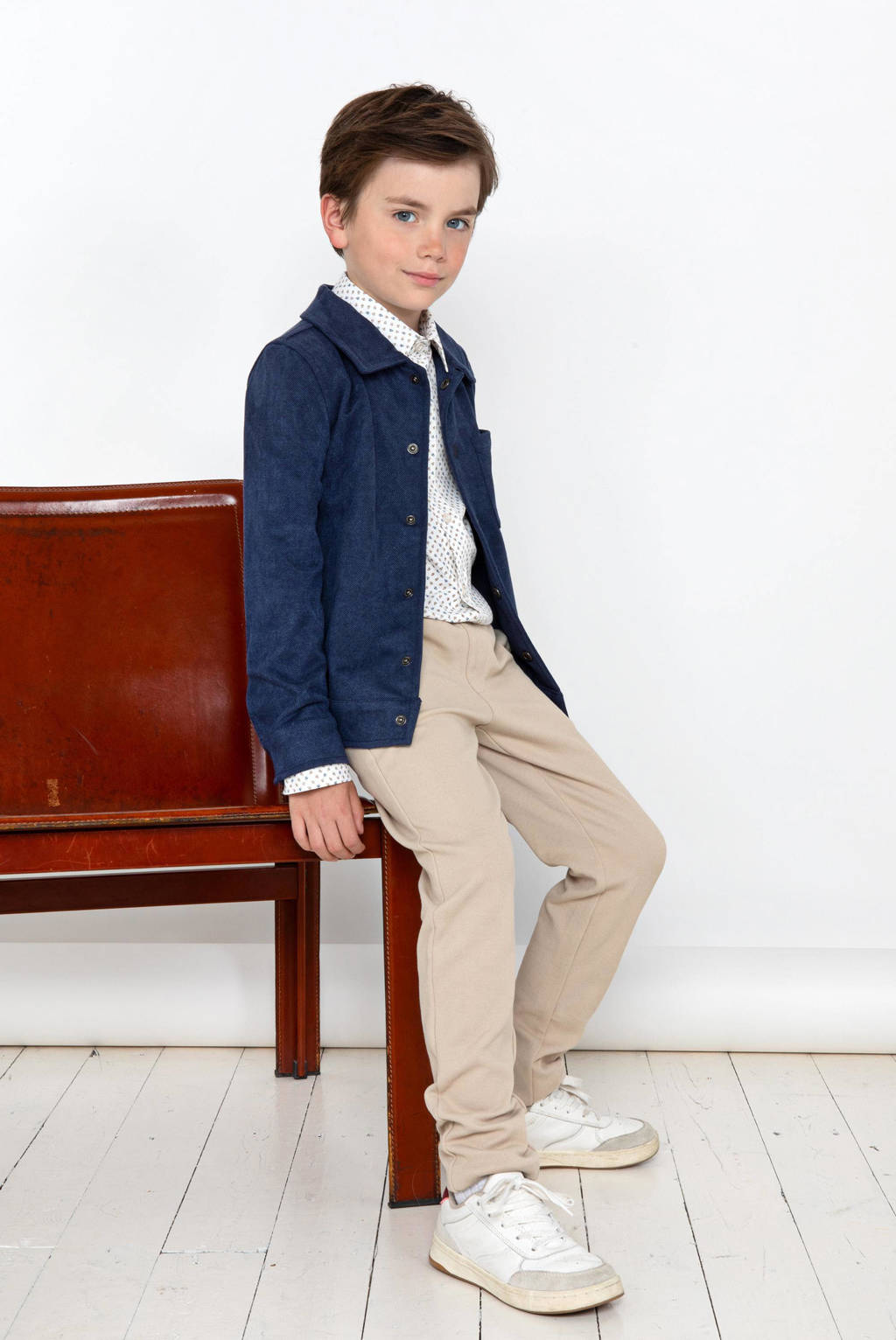Le Chic Garcon regular fit broek DONKIR ecru
