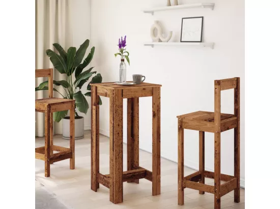 Table de bar vieux bois 51x50x103,5 cm bois d'ingénierie