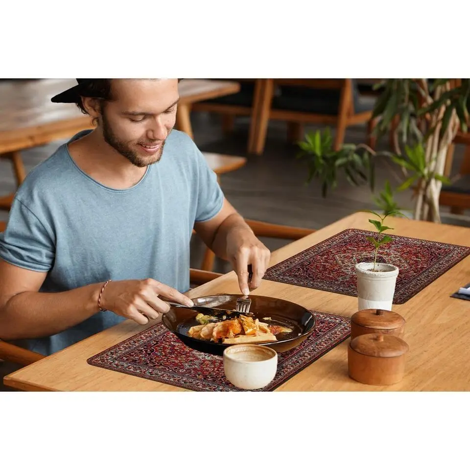 MuchoWow Placemat (6stuks) 45x30cm Perzisch Tapijt Vloerkleed
