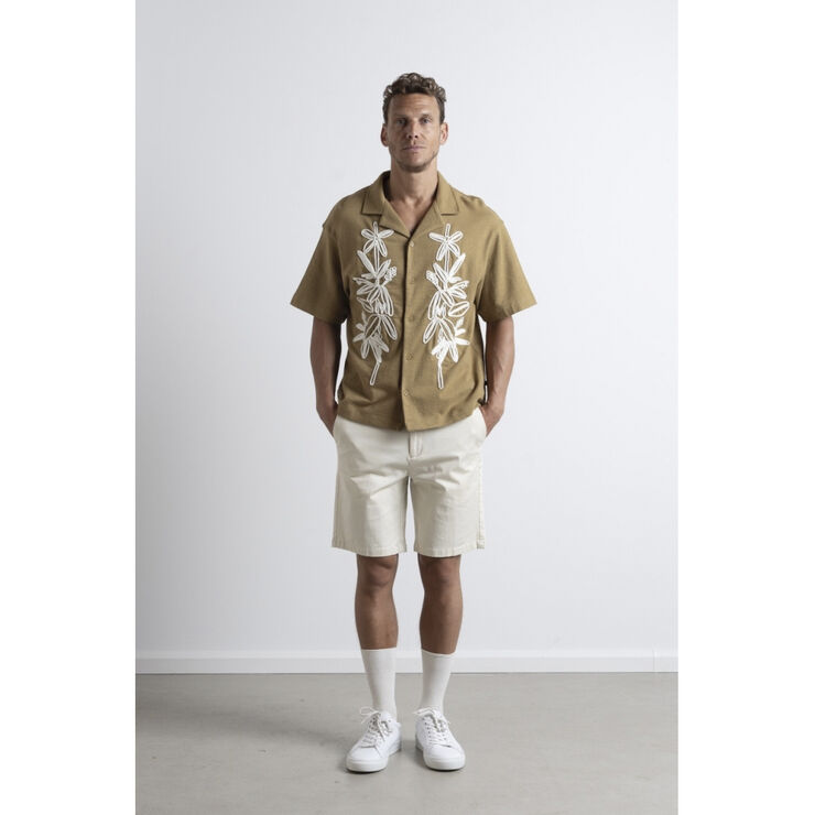 Clean Cut Copenhagen Milano Twill Shorts Ecru