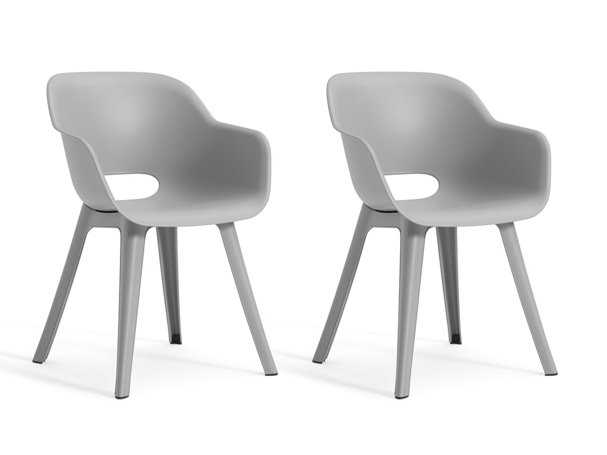 Keter Akola set van 2 tuinstoelen - Grey