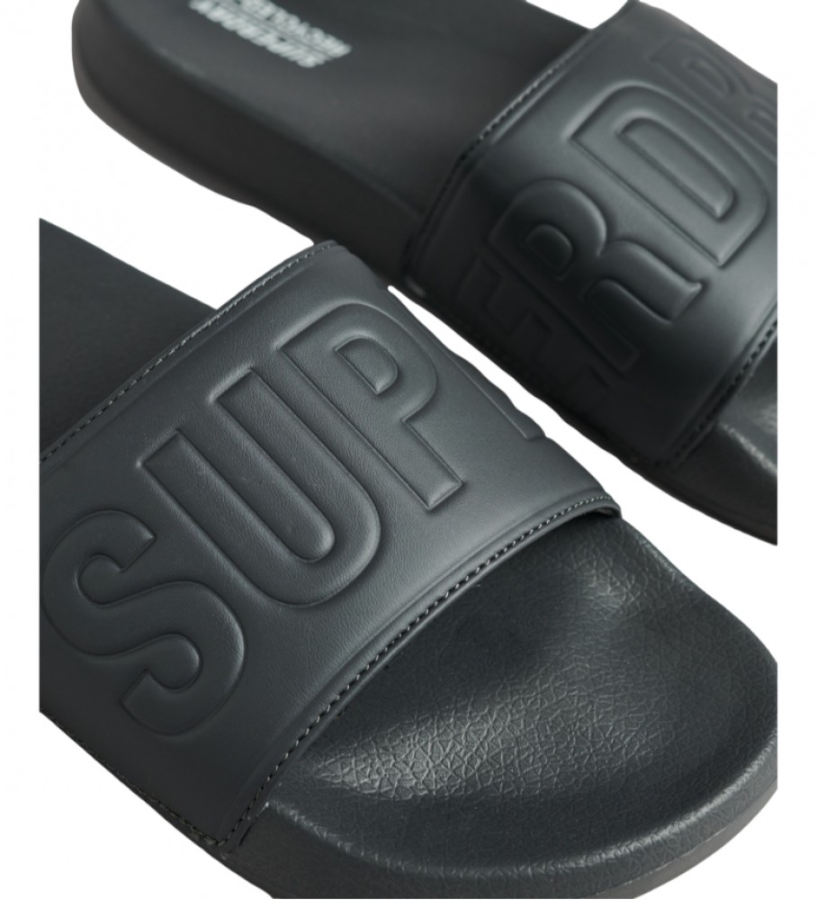 Chinelo de piscina cinza Superdry Code Core
