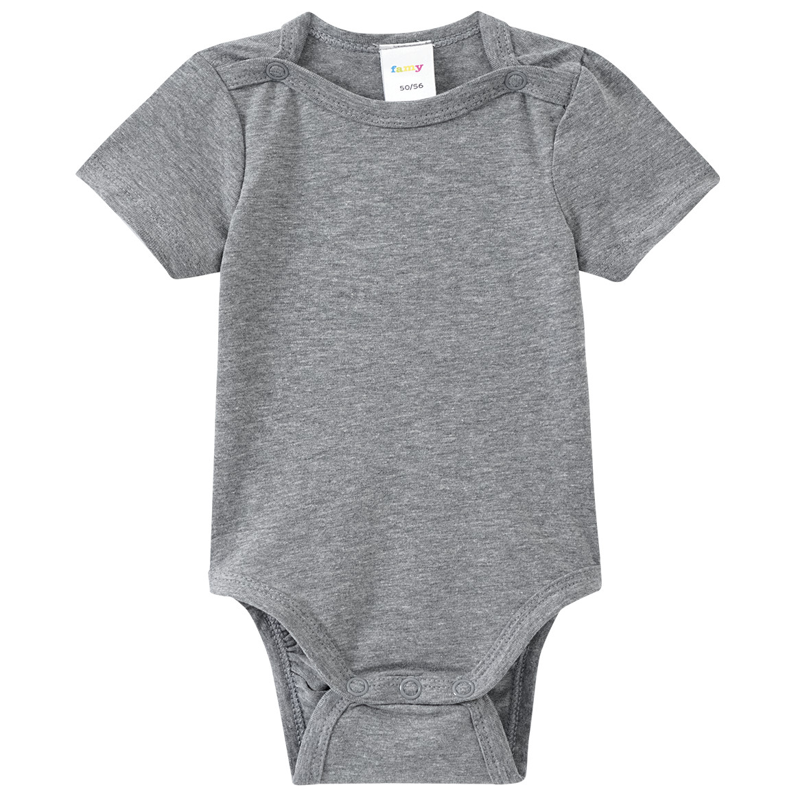 Famy 5 Baby Bodys in verschiedenen Farben grau / weiss