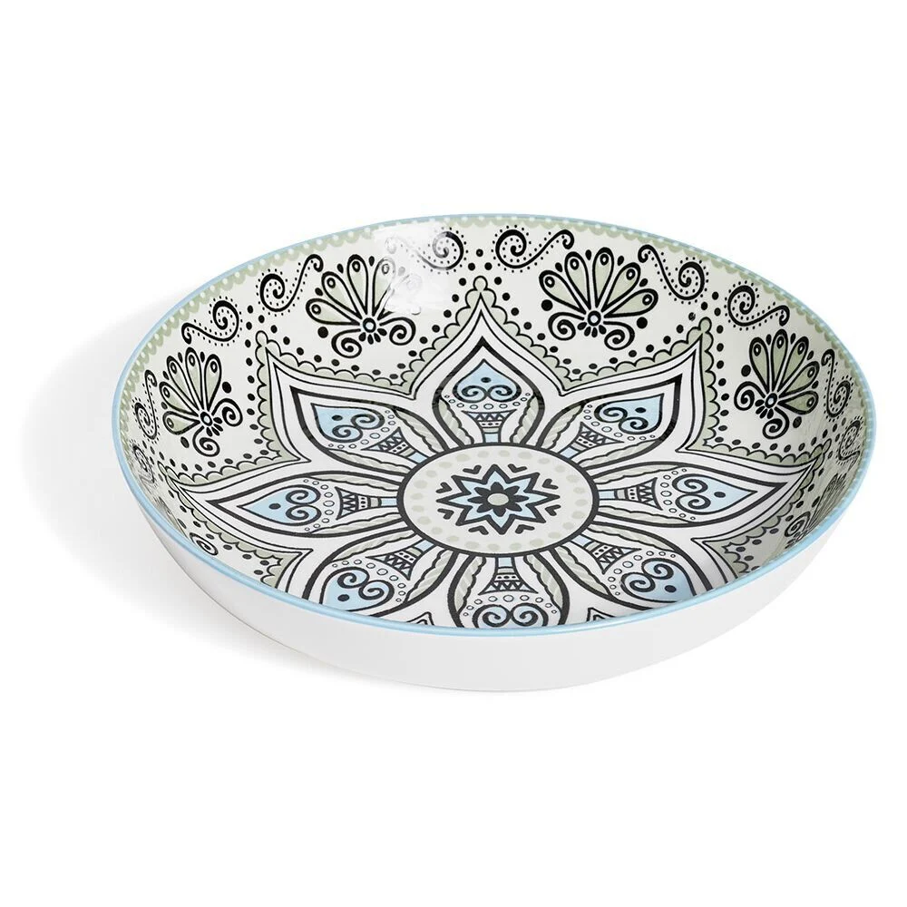 Bol décor oriental porcelaine Ø23xH4cm
