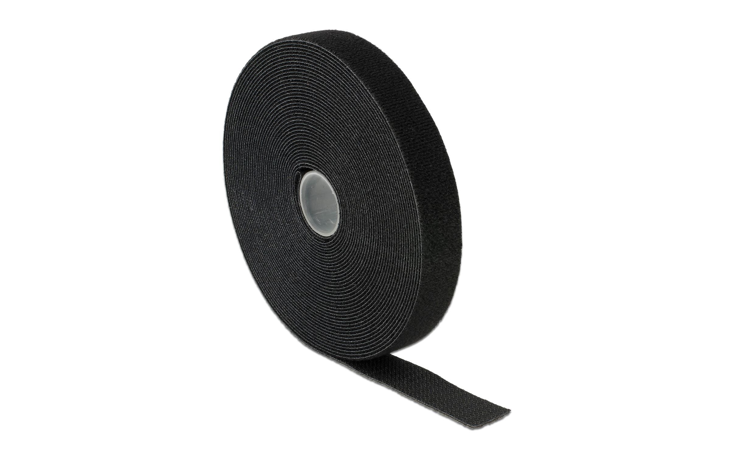 Klettband-Rolle 10 m x 20 mm SchwarzDelock Klettband auf Rolle L 10 m x B 20 mm, Schwarz
