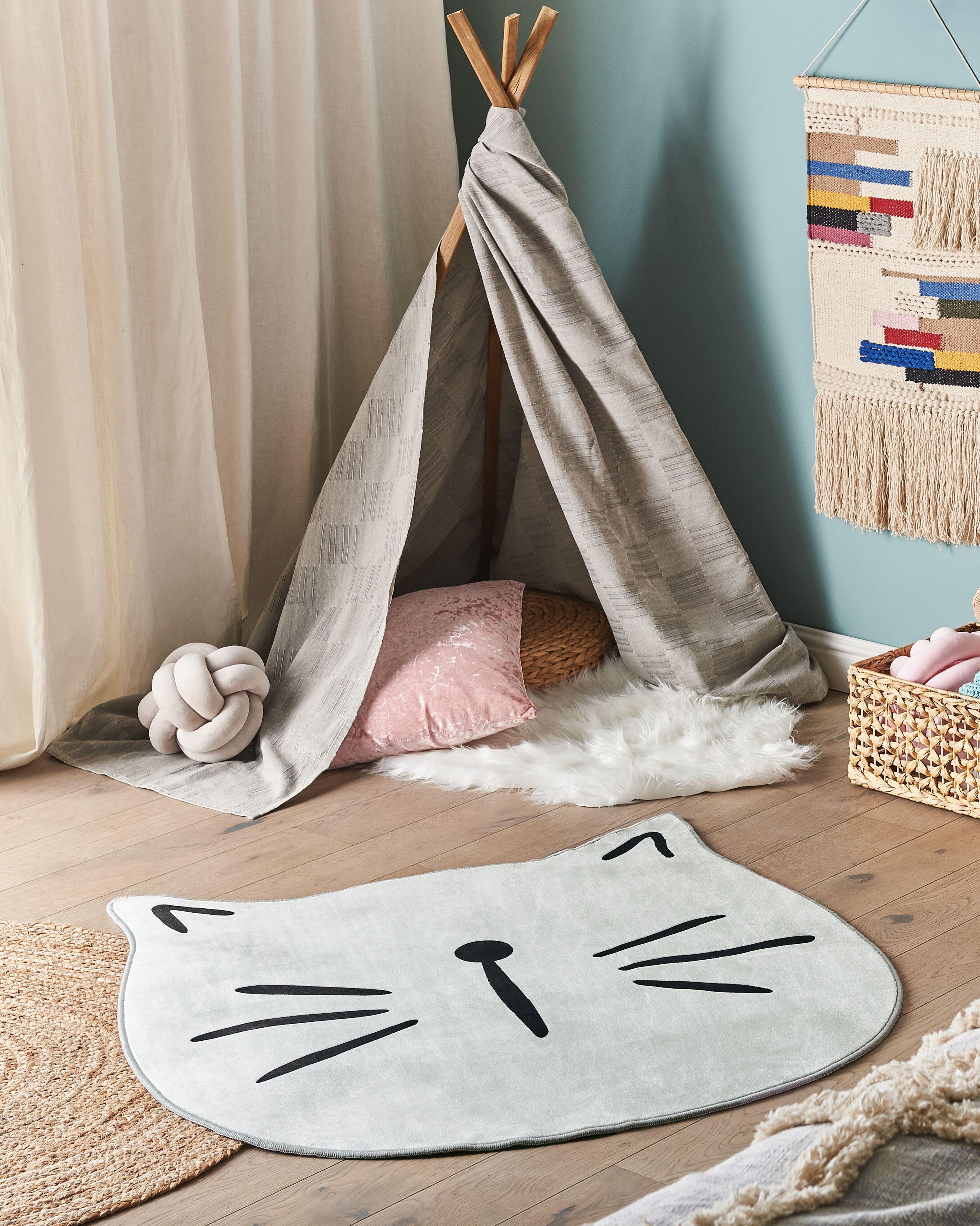Kindervloerkleed KITTY Grijs ø 100 cm