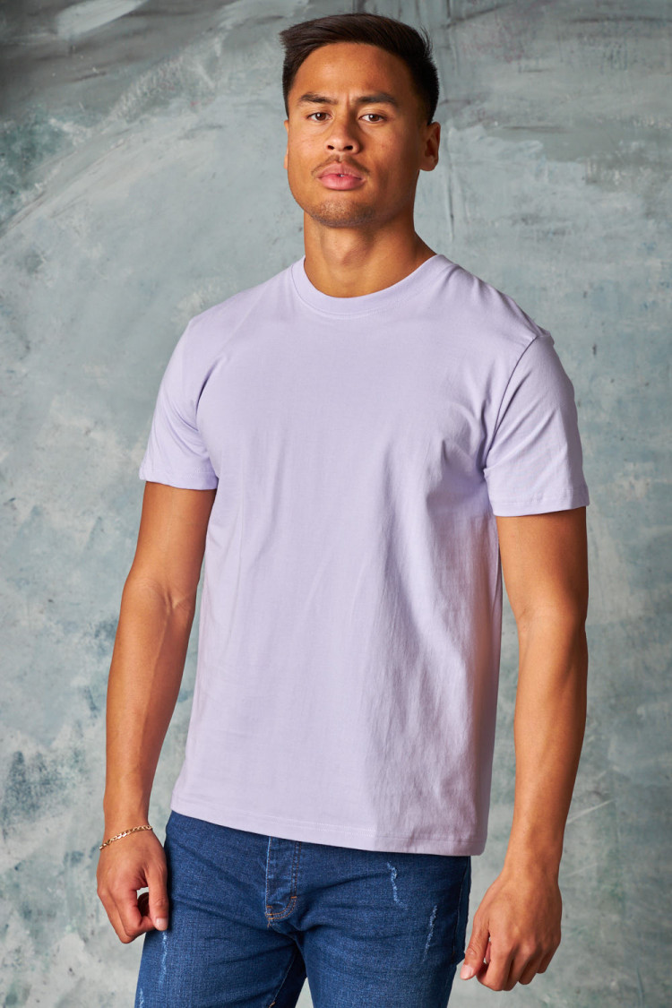 T-shirt basique manches courtes violet