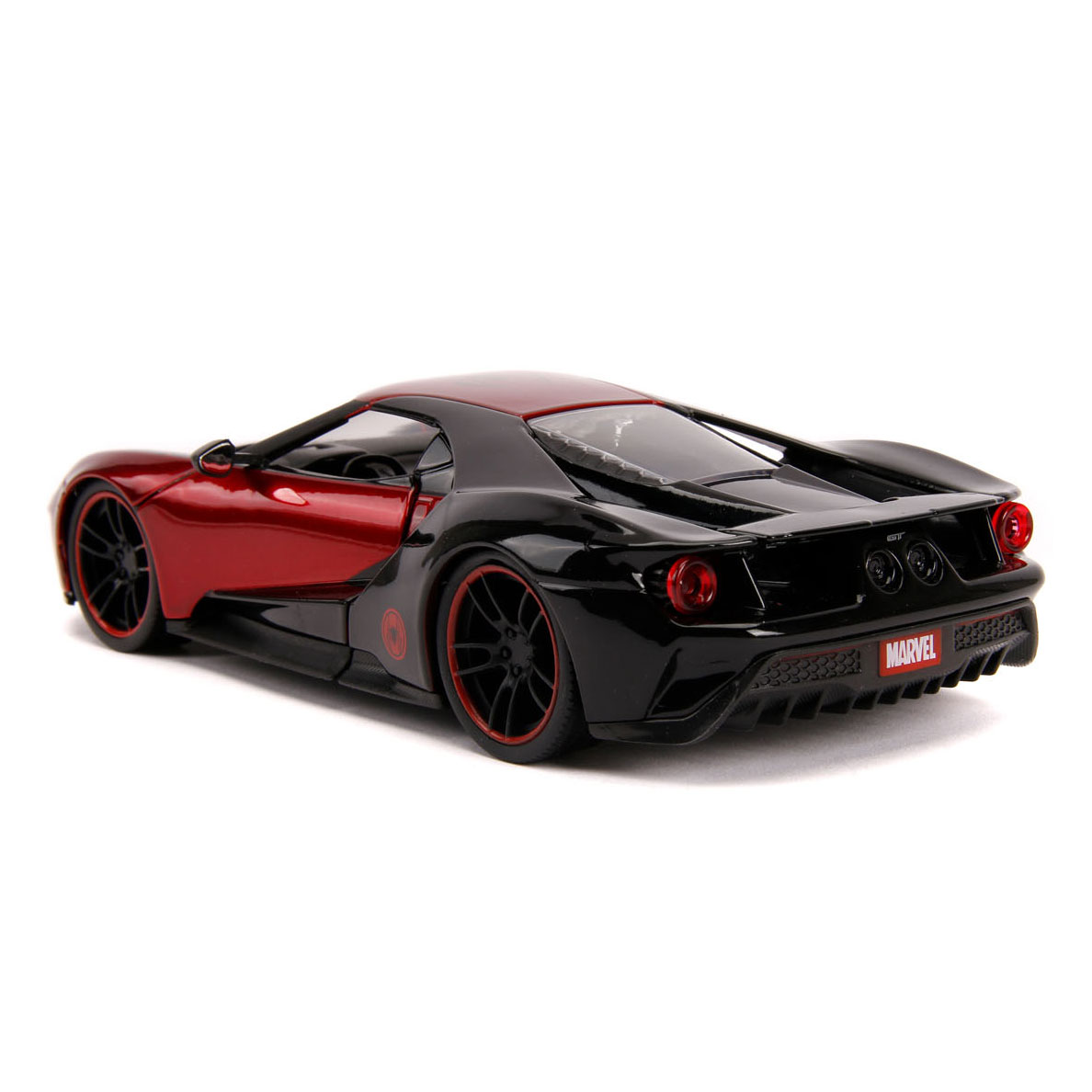 Jada Marvel Miles Morales Spiderman met 2017 Ford GT Auto 1:24