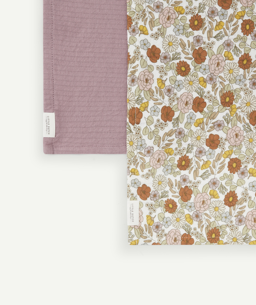 LITTLE DUTCHLANGES EN COTON VINTAGE MAUVE ET IMPRIMÉS FLEURS