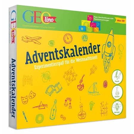 Franzis GEOlino Adventskalender mit 24 Experimenten aus Chemie, Biologie und Physik
