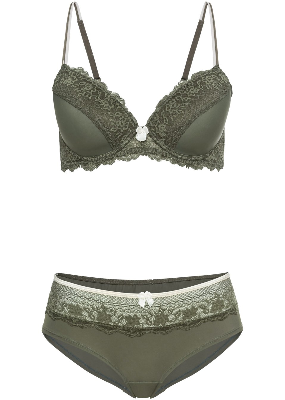 Soutien-gorge avec coques + culotte (Ens. 2 pces.)