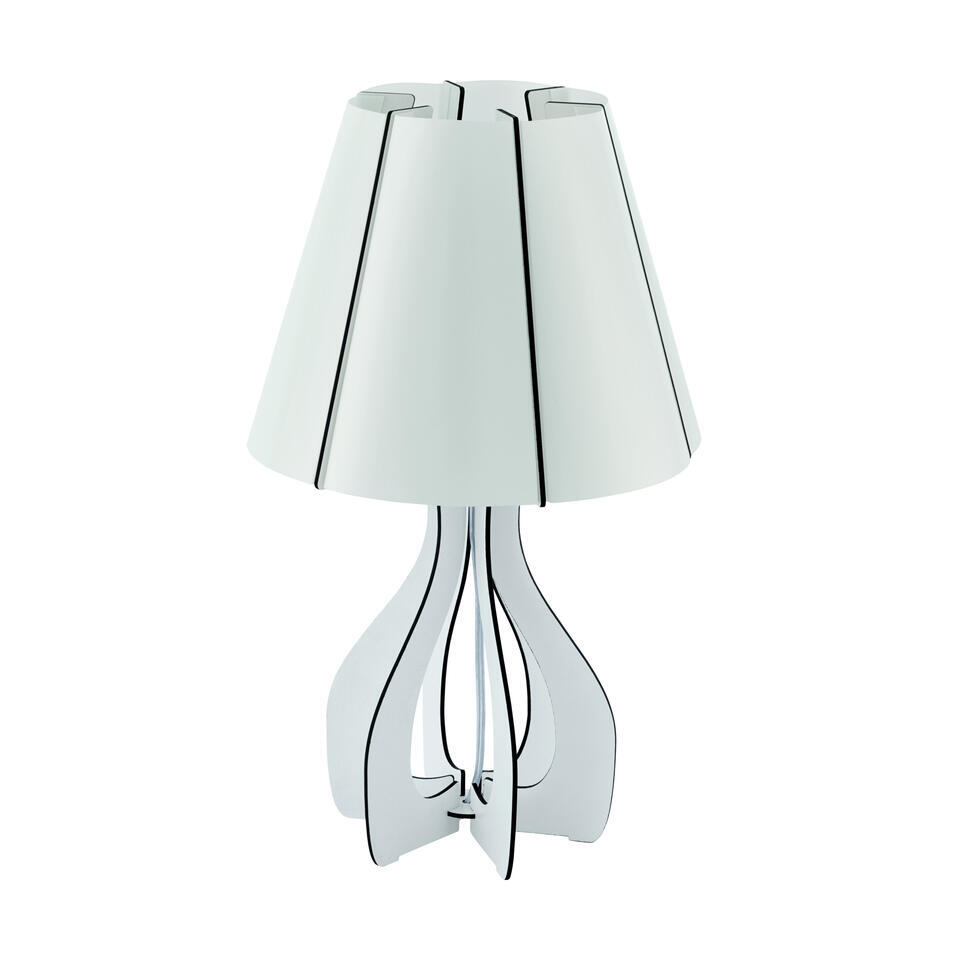 EGLO Cossano Tafellamp - E27 - Kunststof/Hout - Wit
