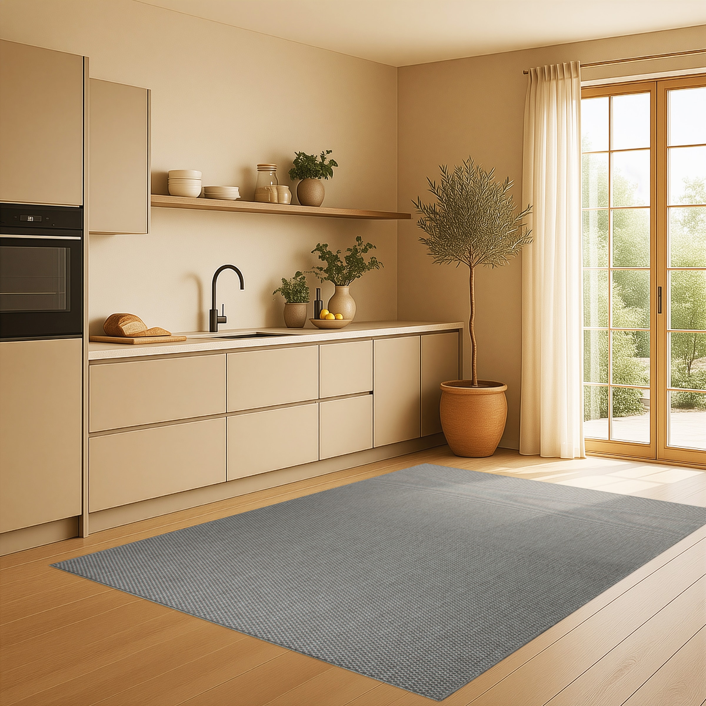 my home Teppich »Venedig auch als Läufer erhältlich« rechteckig 4 mm Höhe In- und Outdoor geeignet, Sisal-Optik, Wetterfest & UV-beständig