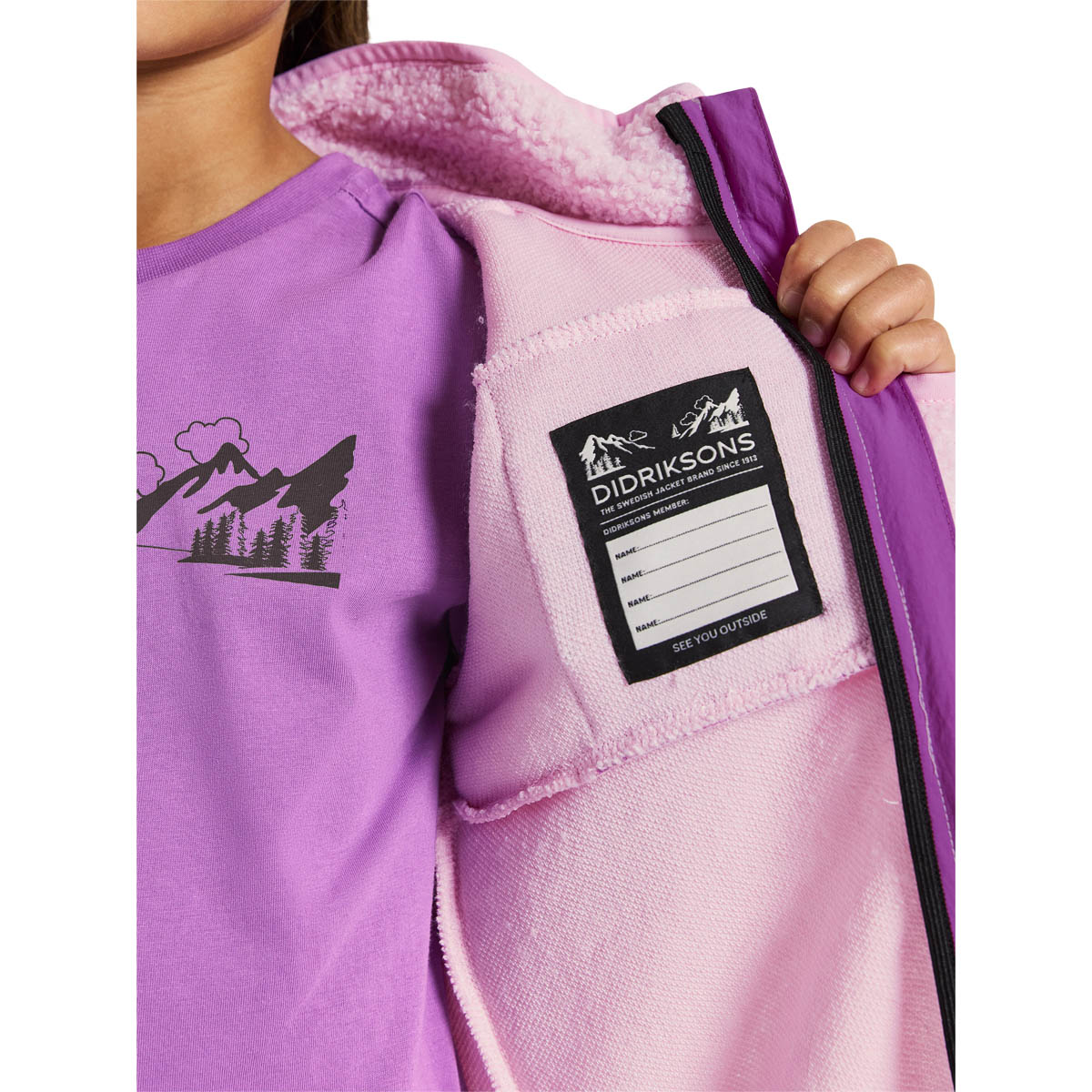 Didriksons Exa Full Zip Hood Fleecejakke Børn