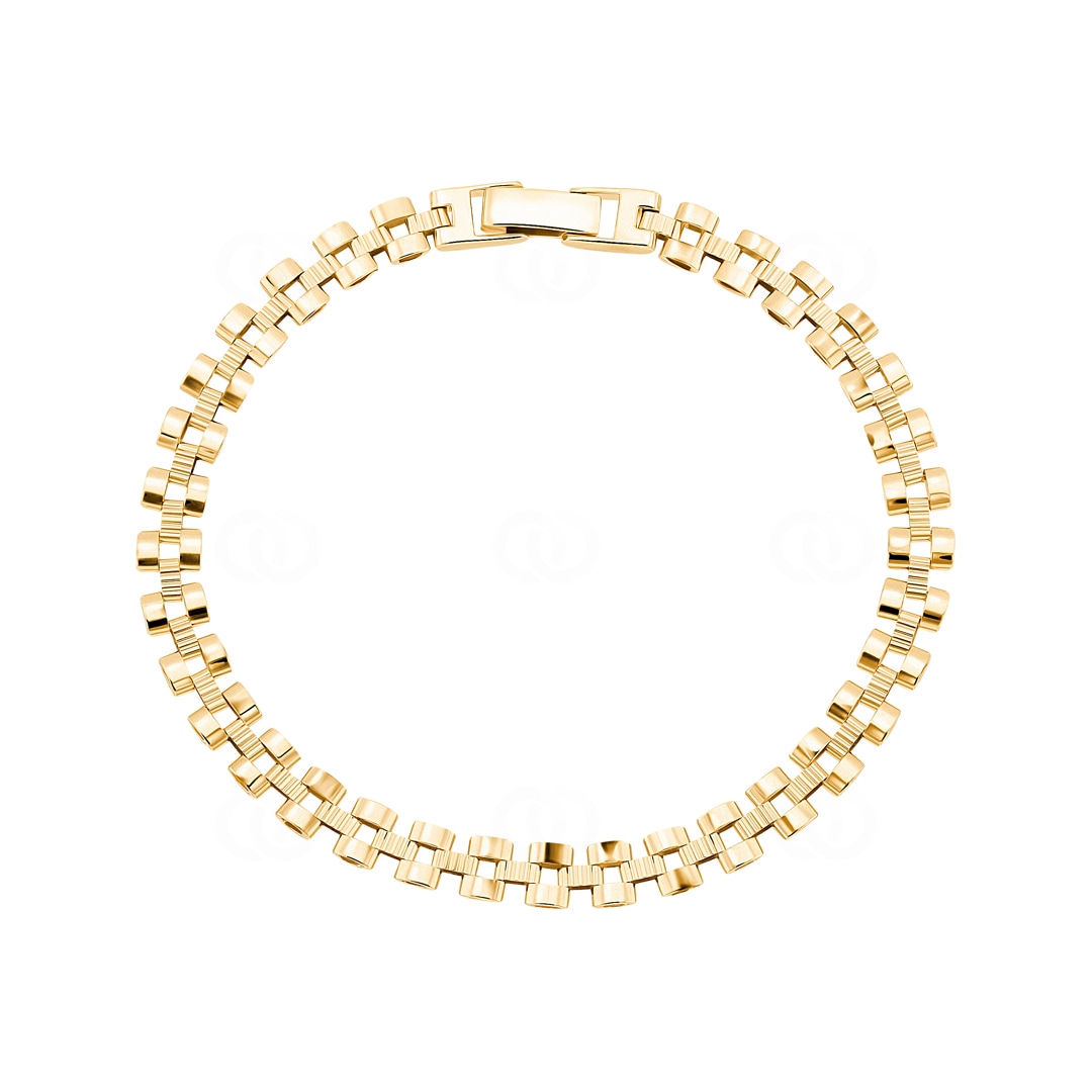 5.7mm Gliederarmband 750/18 K Gelbgold halbmassiv