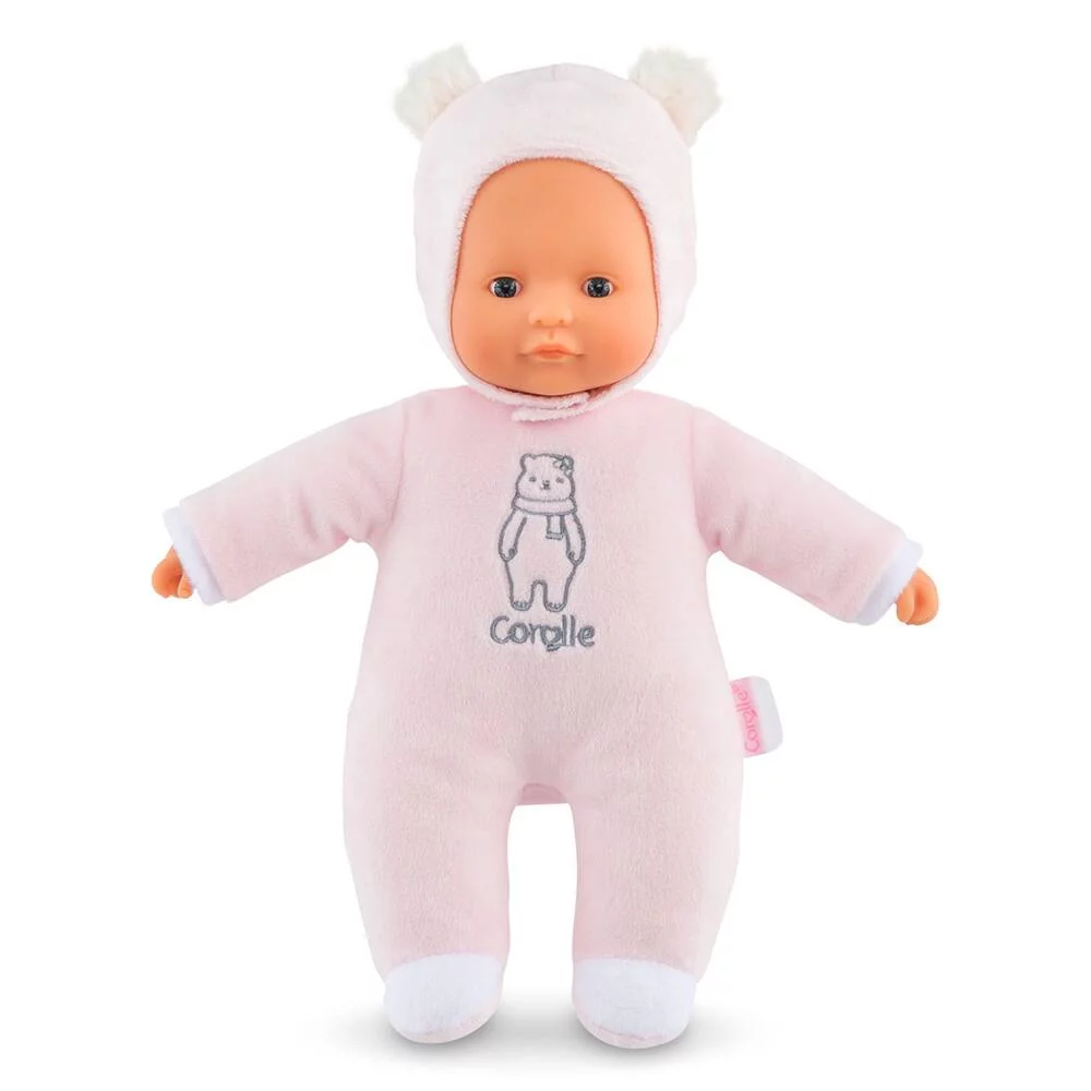 POUPON - PTI' CŒUR OURS ROSE - MON DOUDOU COROLLE -  30 CM