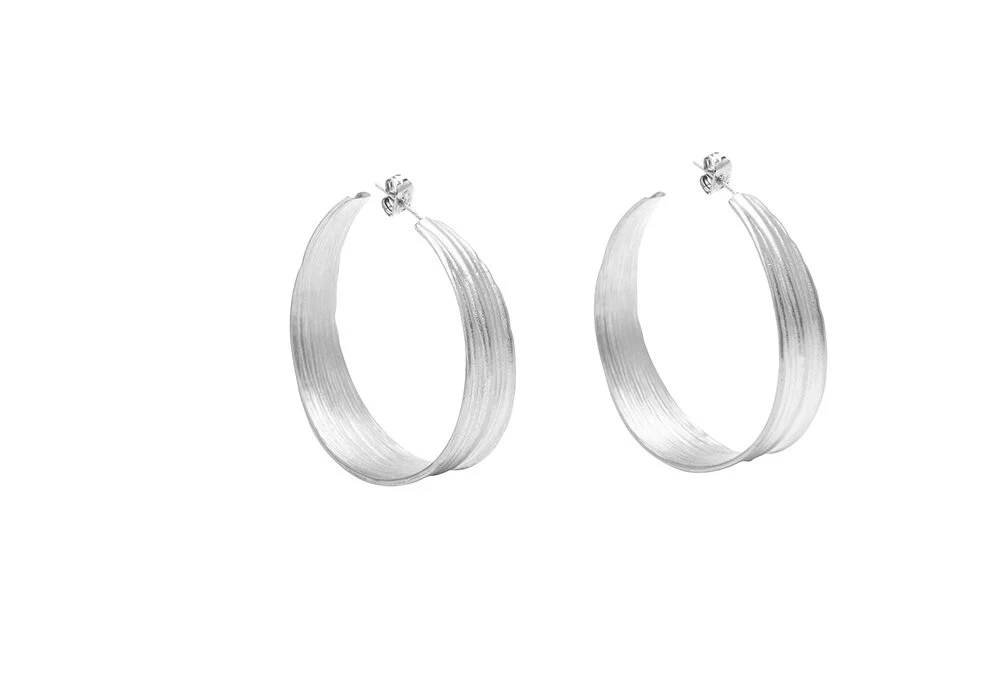 Pico  Olive Grande øreringe, 45 mm - sølvbelagt