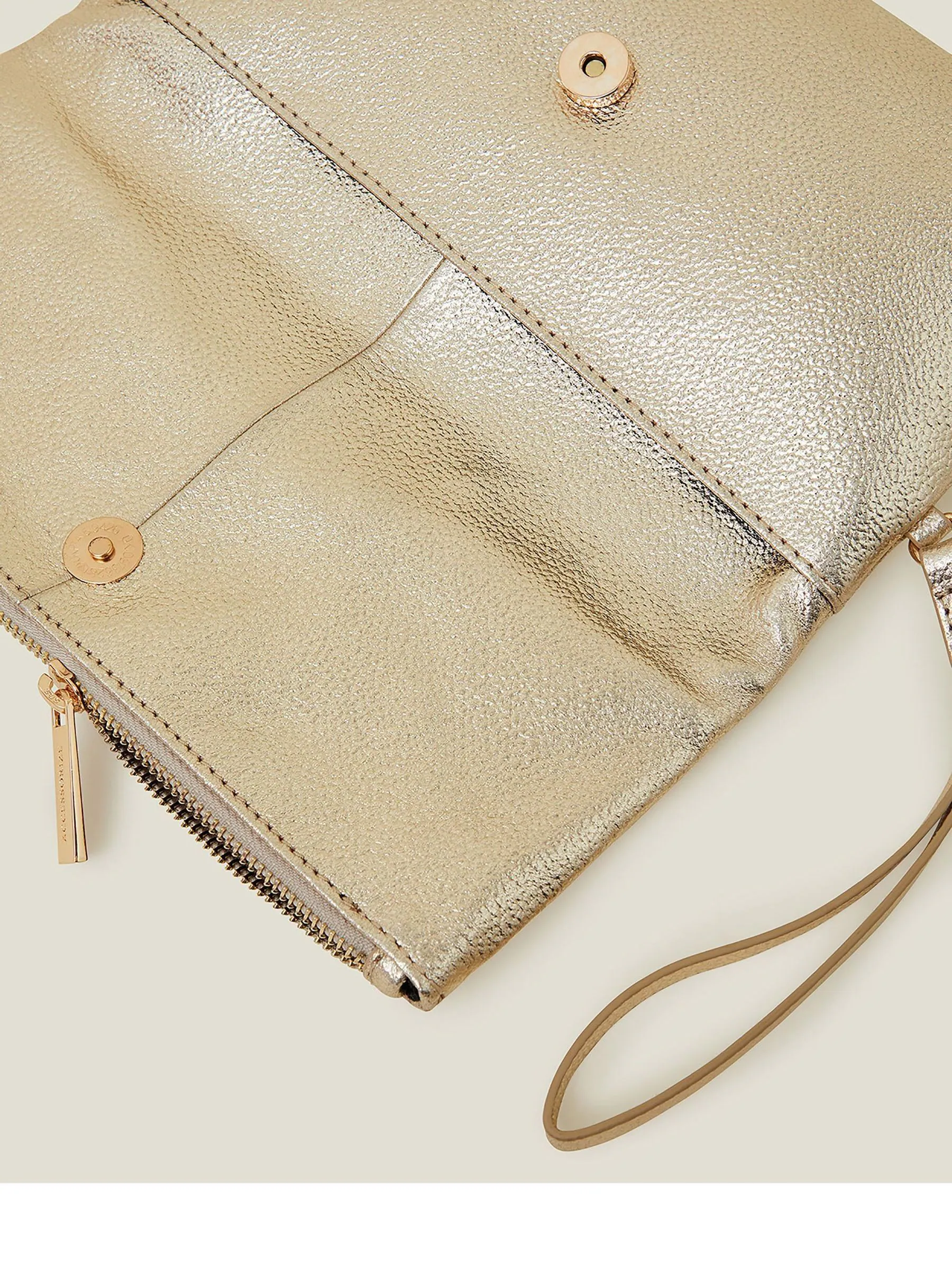 Accessorize Leather Fold Over Clutch