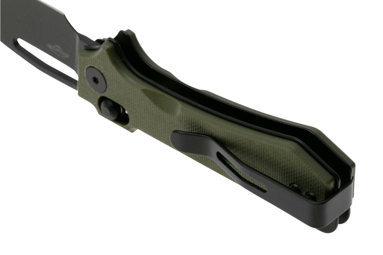 Real Steel Vis 8051GB PVD 12C27, Green G10, zakmes, Jakub Wieczorkiewicz design