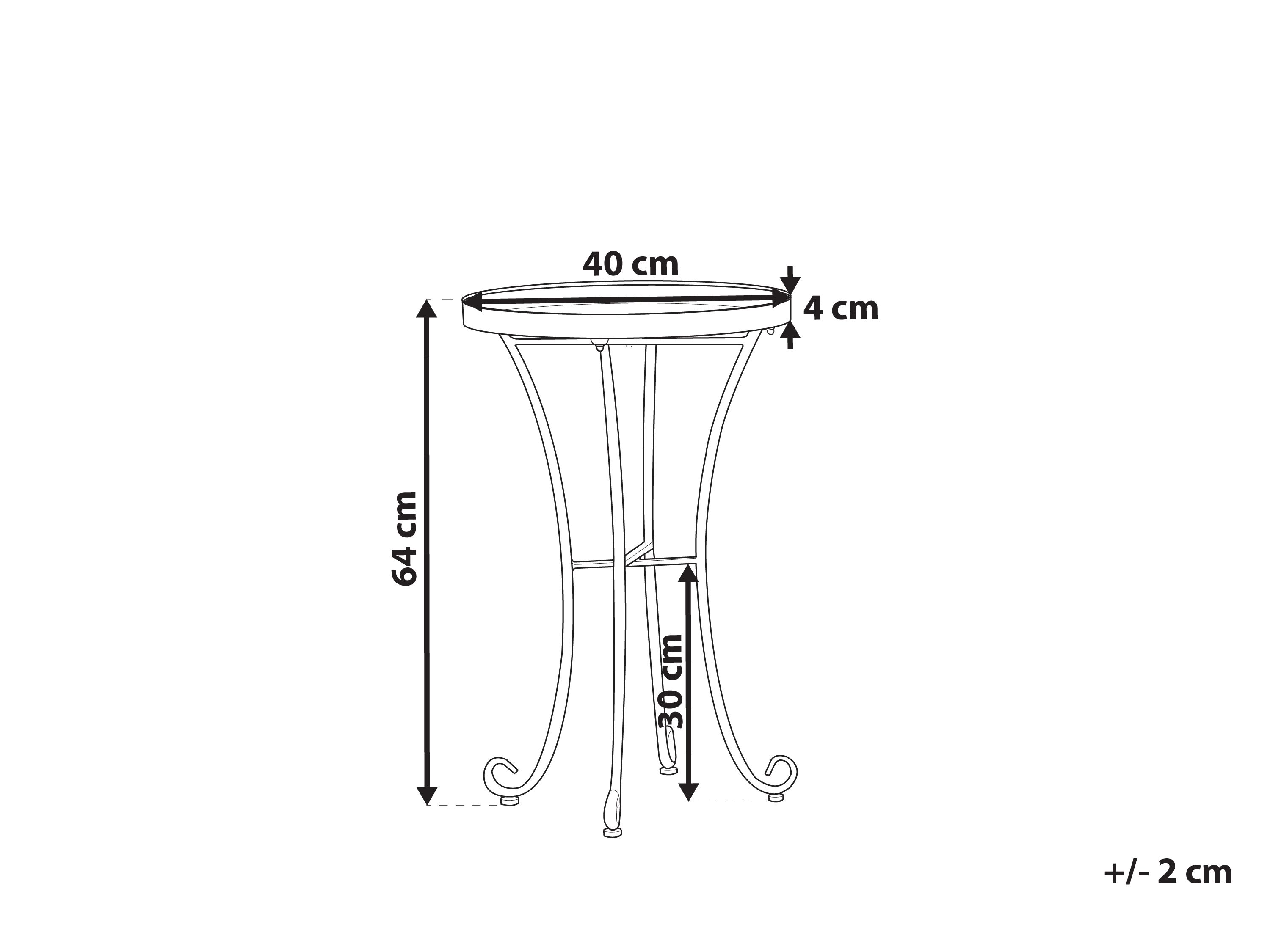 Tuin bijzettafel CAVINIA 40 cm 40 cm Metaal Groen