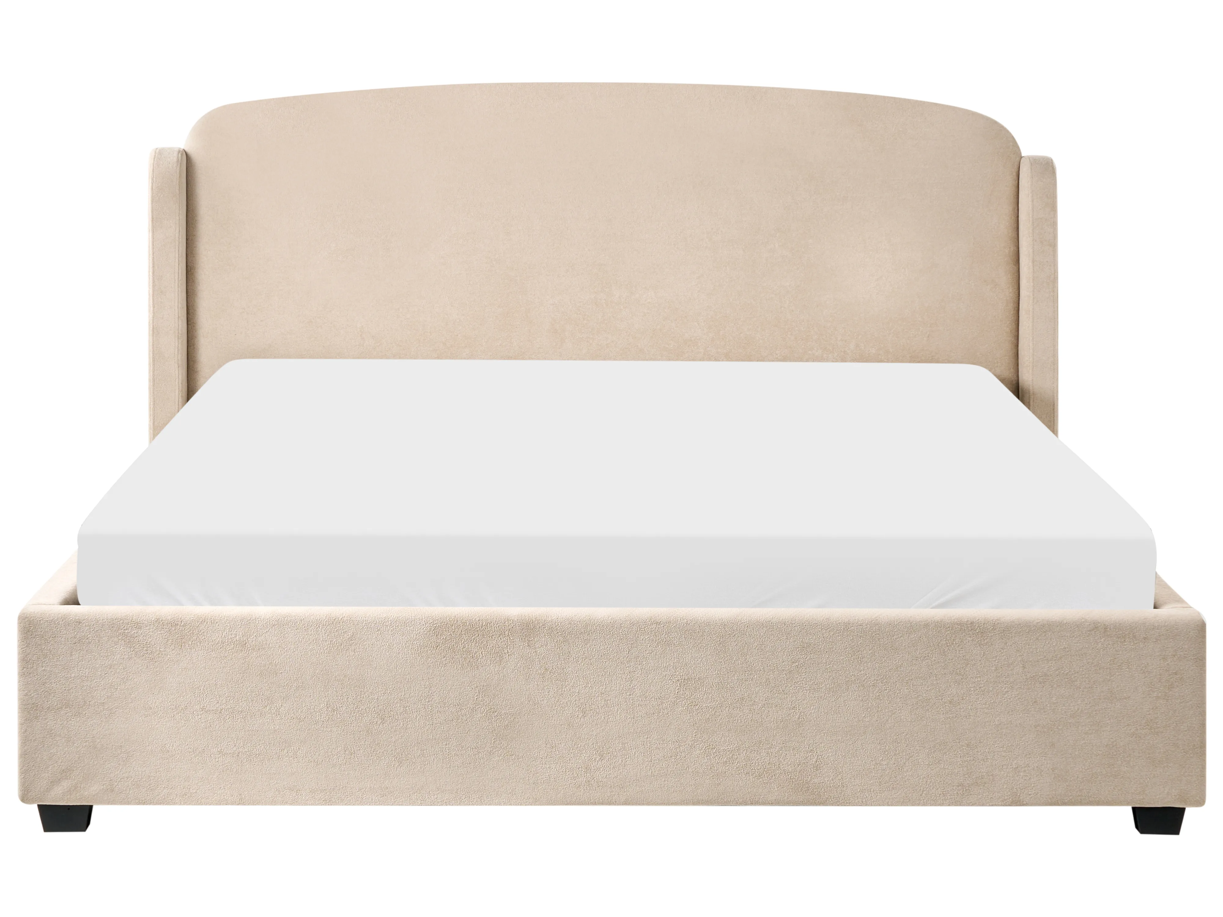 Bed met opbergruimte Stof BERNAY 180 x 200 cm Taupe