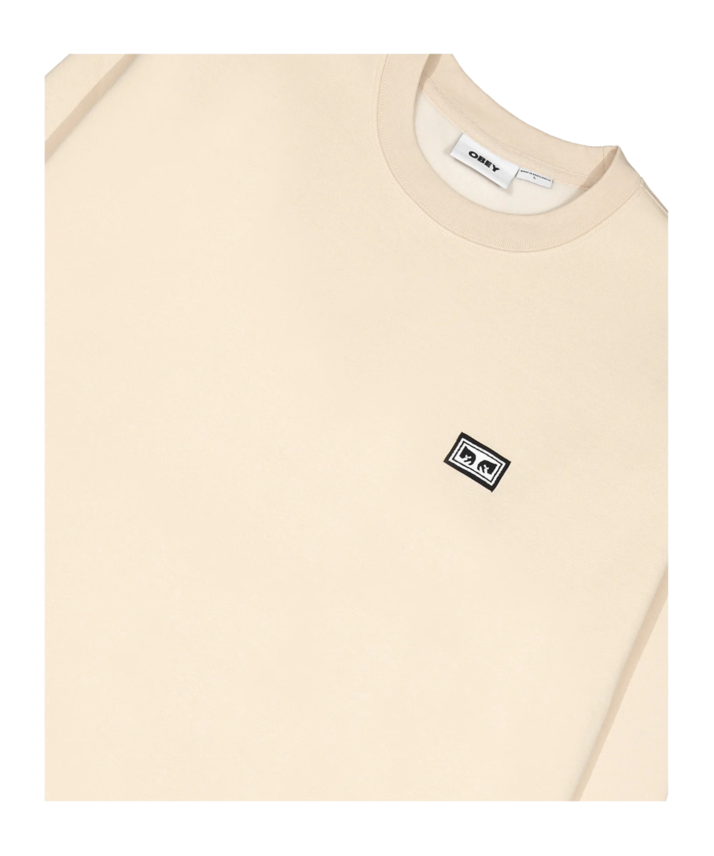 Obey Established Works Eyes Crew Sweatshirt Beige