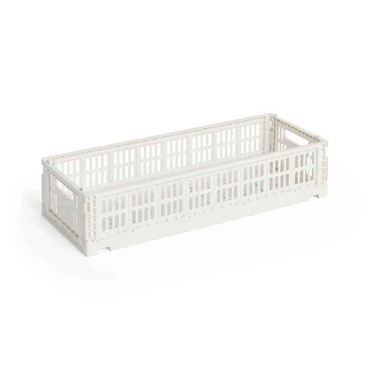 HAY - Colour Crate Korb Mini Oblong, off-white, recycled