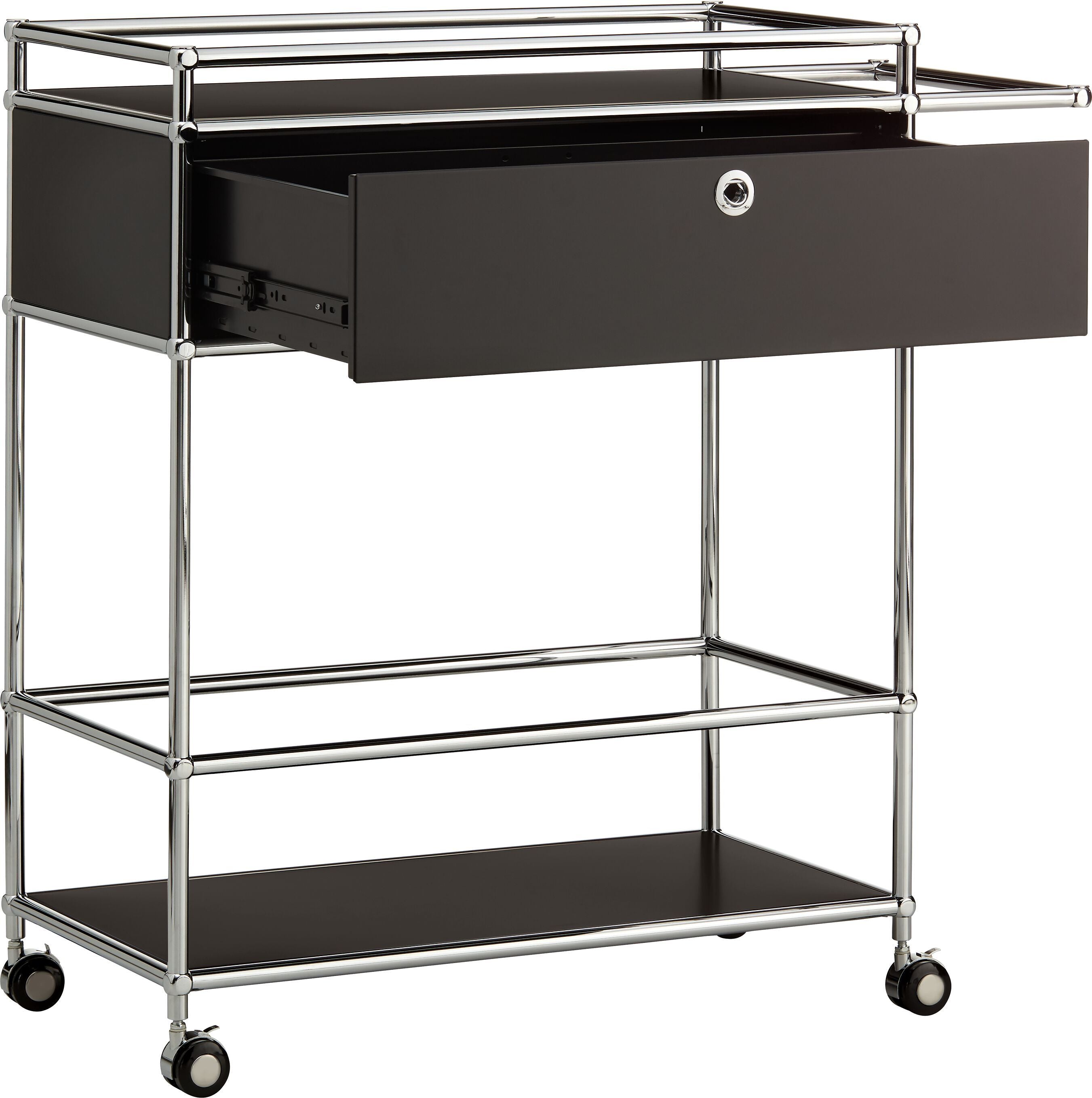 FLEXCUBE Servierwagen - Schwarz / B: 97.0 cm x T: 40.0 cm x H: 90.0 cm