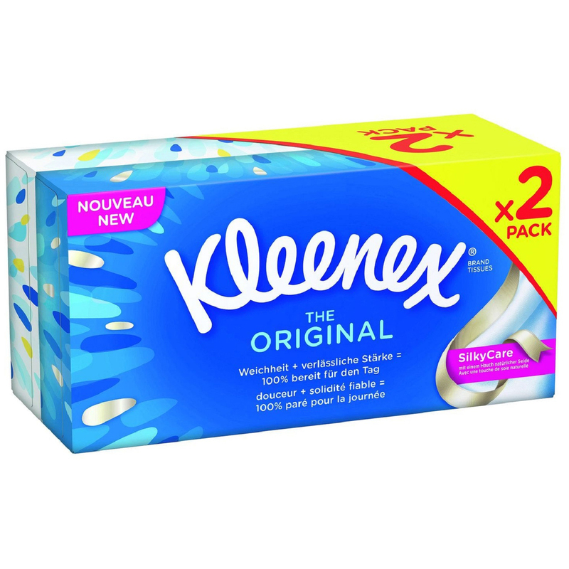 Kleenex Taschentücher Original, weiss, 2 Pack à 80 Stück