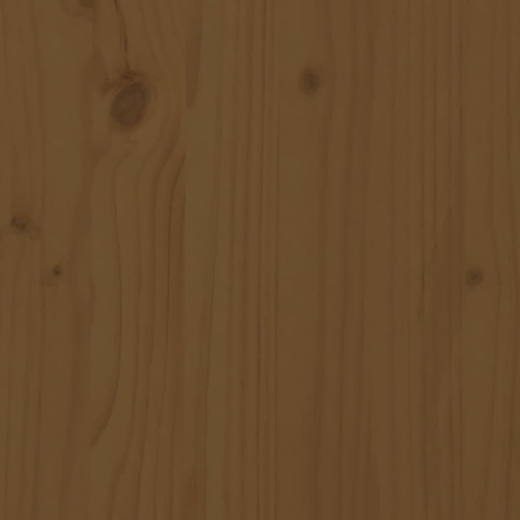 Ensemble à dîner de jardin 17 pcs marron miel bois pin massif