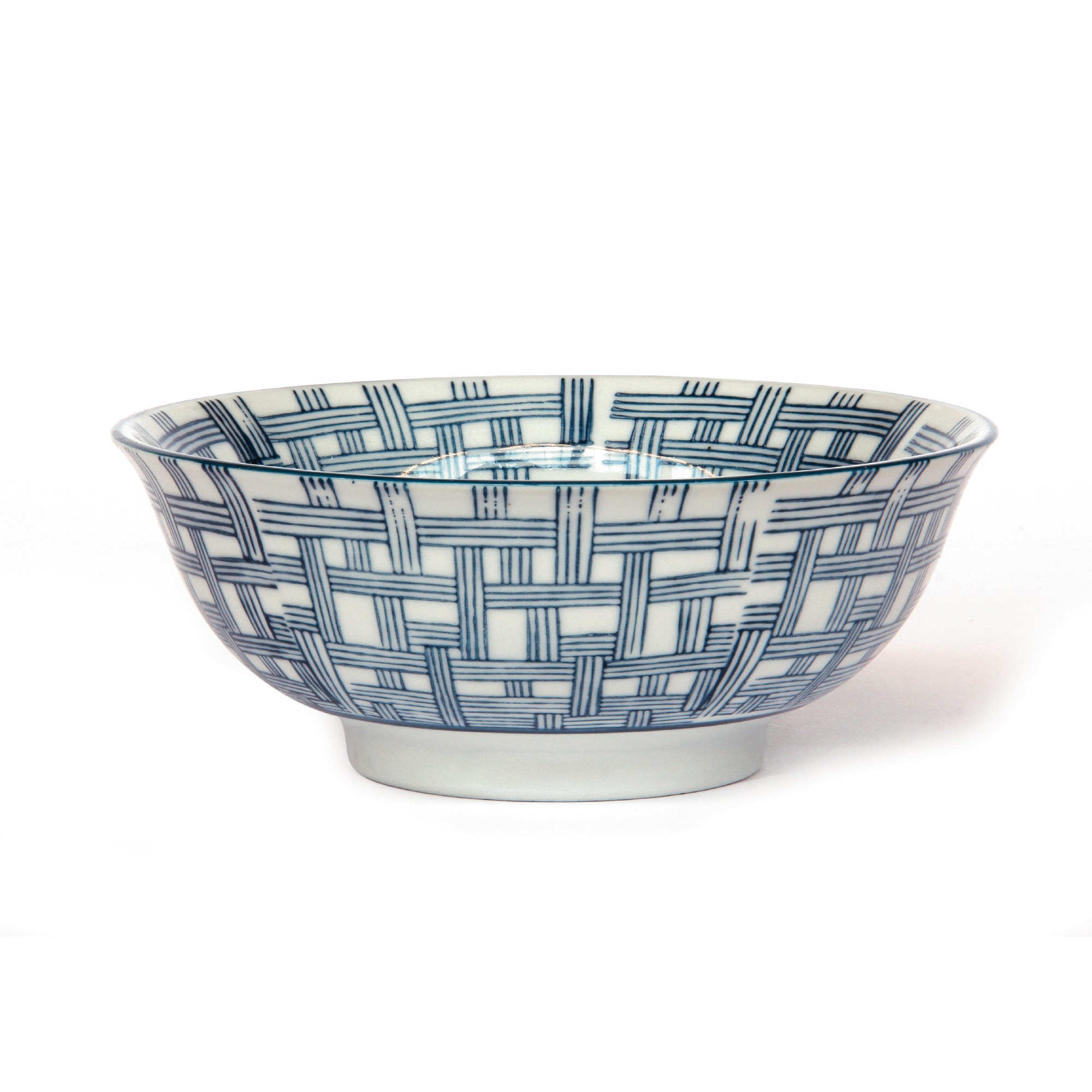 Suppenschale 'Flechtmuster', blau, Ø 15 cm, H 6 cm von fischer's lagerhaus