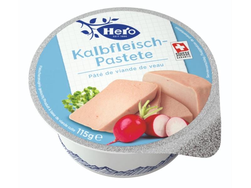 Hero Portion Kalbfleischpastete 115 g Pastete mit Schweizer Fleisch