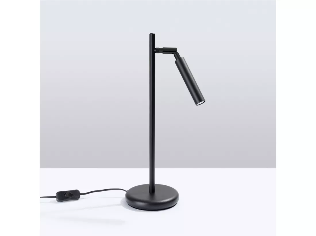 Lampe de bureau Pastelo moderne en acier - 1 sources lumineuses - L.14 x H.43 cm - noir