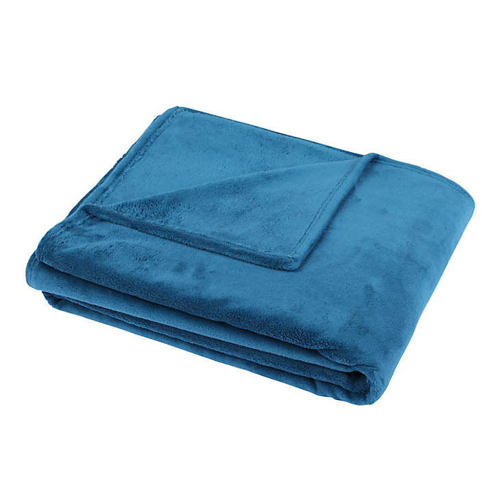 Plaid lulu bleu foncé GoodHome L.180x l.150 cm