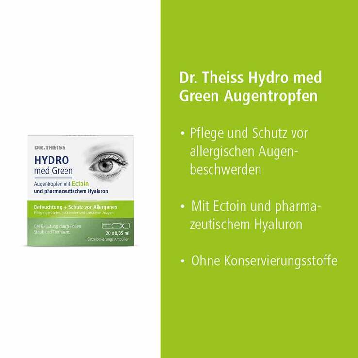 Dr. Theiss Hydro med Green Augentropfen Einzeldosis Ampullen , 20X0.35 ml