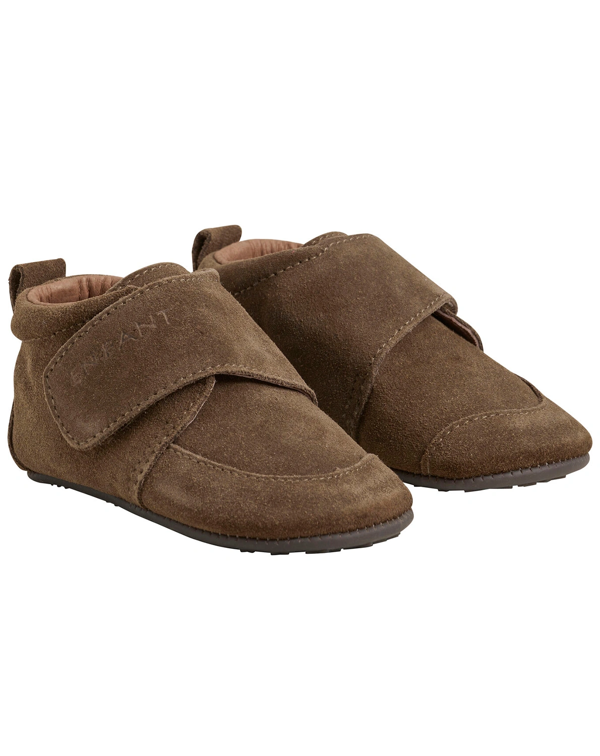 Krabbelschuhe SUEDE VELCRO in acorn