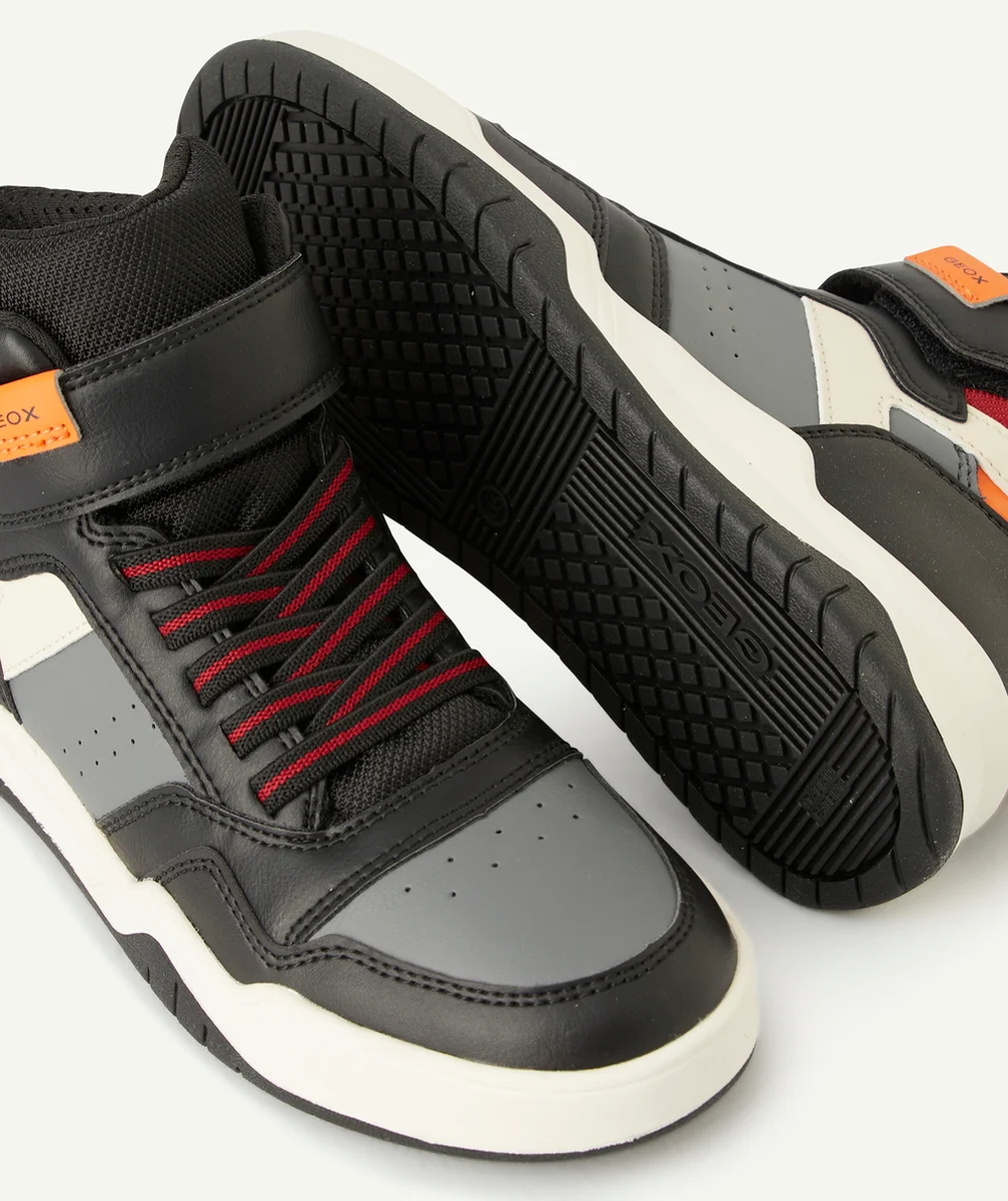 GEOXBASKETS MONTANTES GARÇON ORANGE ET NOIR