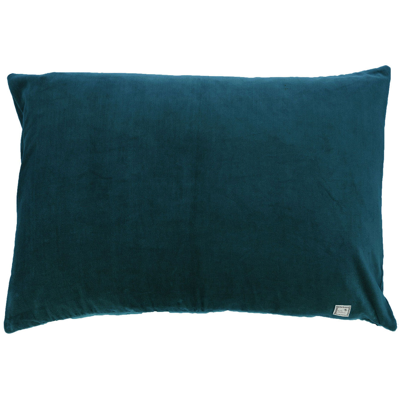 En Fil d'Indienne Grande housse de coussin Vague velours bleu orage - 50x75 cm