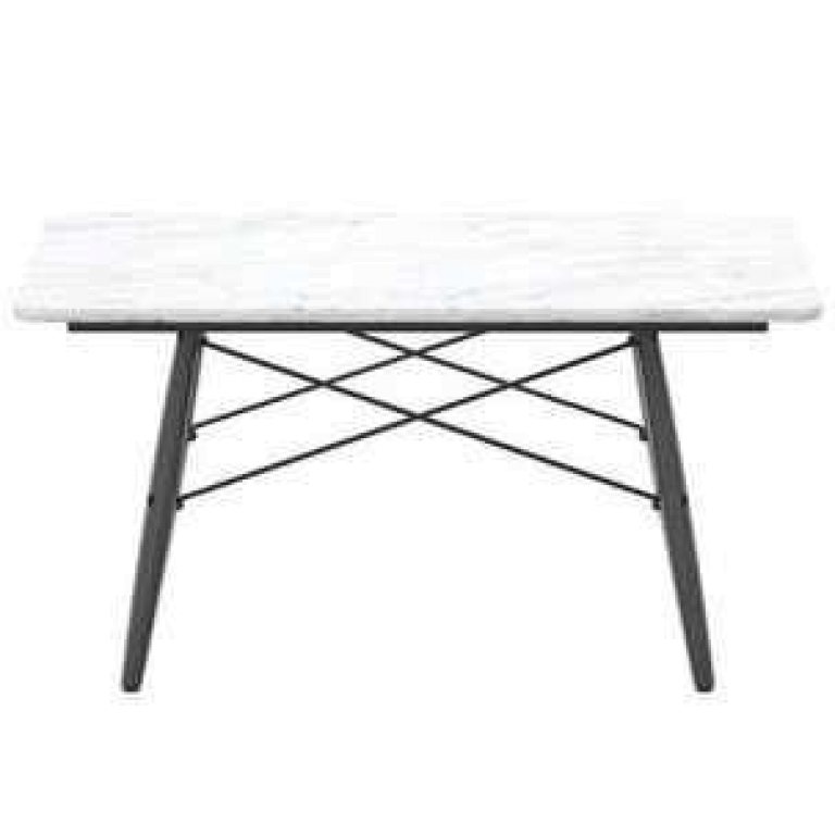 Vitra Eames Coffee Table 760 essen zwart Carrara Marmer
