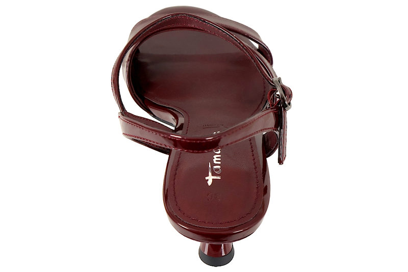 TAMARIS MERLOT PUMPS I VINRØDT PU MED POLIDO