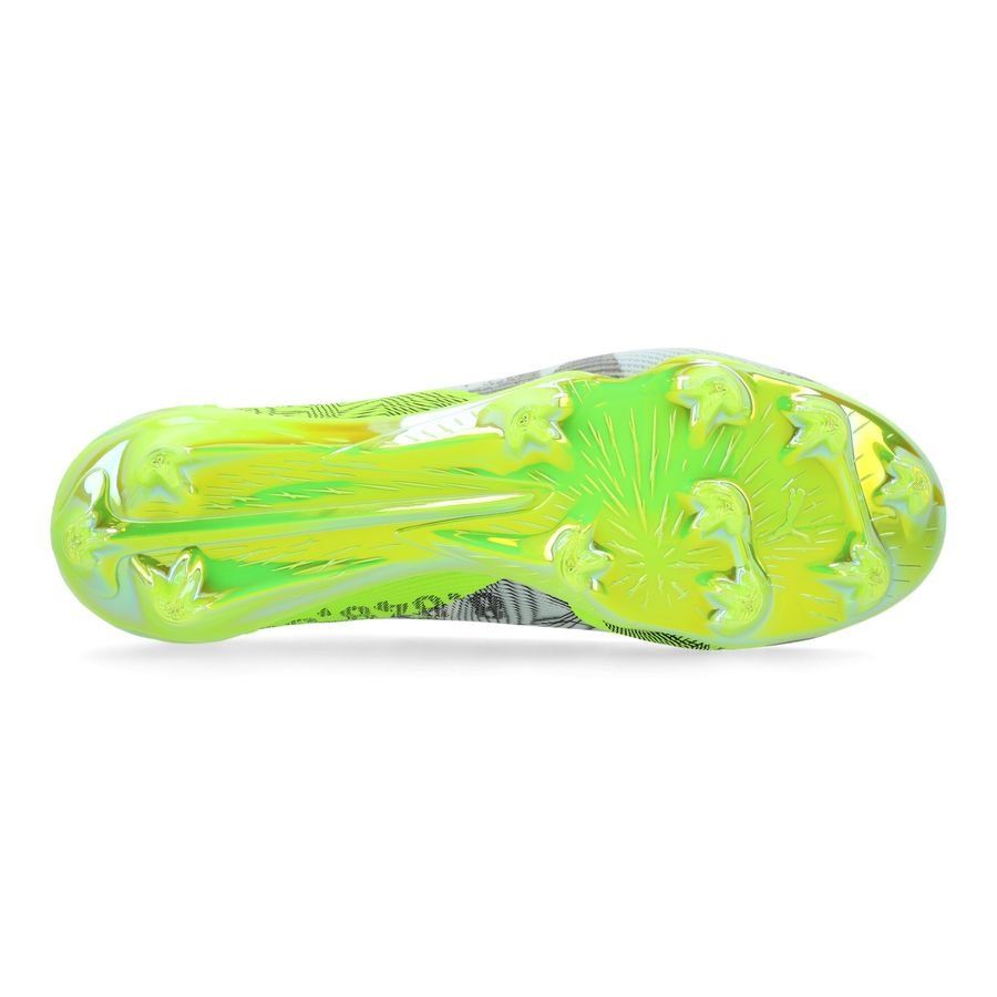 PUMA X Unisport Ultra 5 Ultimate FG Conquer your Mountain - Blanc/Vert/Argenté ÉDITION LIMITÉE